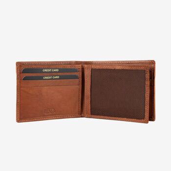 Portefeuille en cuir naturel pour homme, couleur cuir, série ANTIC-NAPPA/LEATHER. 10.5x8cm 2