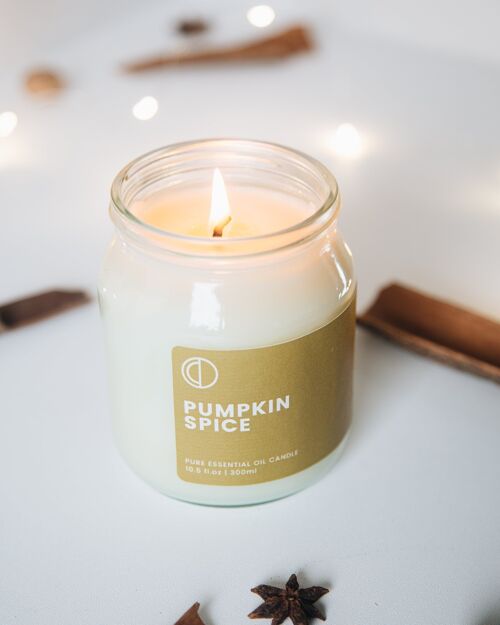 Pumpkin Spice (Cinnamon + Clove + Nutmeg) | Clear Jar Candle 300ml