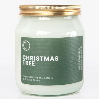 Weihnachtsbaum | Klare Kerze im Glas, 300 ml