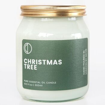 Arbre de Noël | Bougie en pot transparent 300 ml 1