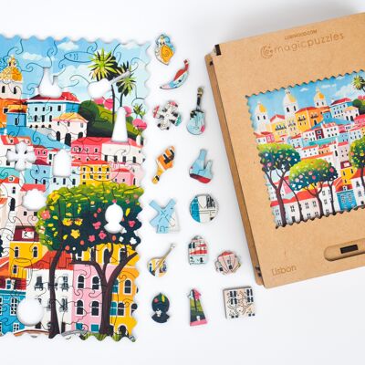 Scatola Premium A4 per puzzle Lisbona