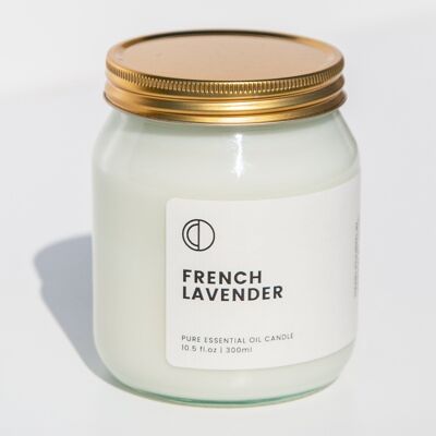 Français Lavande | Bougie en pot transparent 300 ml