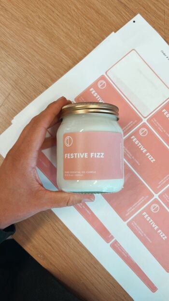 Fizz festif | Bougie en pot transparent 300 ml 3