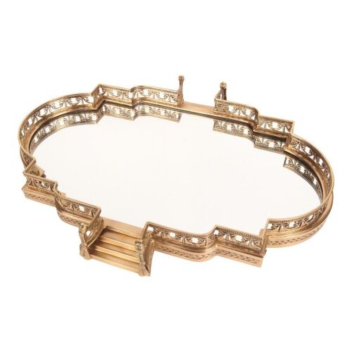 Tray mirror brass 57 cm