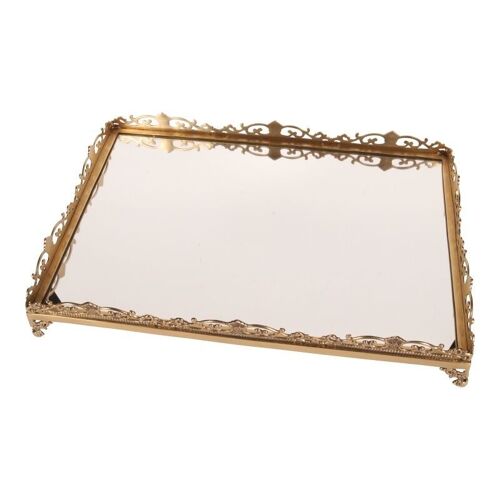 Tray mirror brass 63 cm