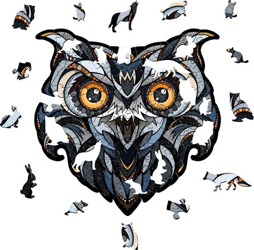 Eco Wood Art Houten Legpuzzel Eagle-Owl, Size L, 3489, 38,4×38,8×0,4cm