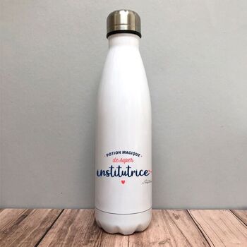 Cadeau Institutrice  / maitresse - gourde isotherme 1