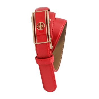 Ceinture femme avec boucle automatique Ceinture en cuir Largeur 2.3 cm-Zérimar 11