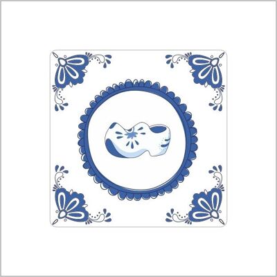 Etiquetas – azul de Delft – zueco – 250 piezas