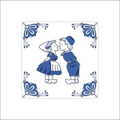 Etichette – blu Delft – contadino – moglie del contadino – 250 pezzi