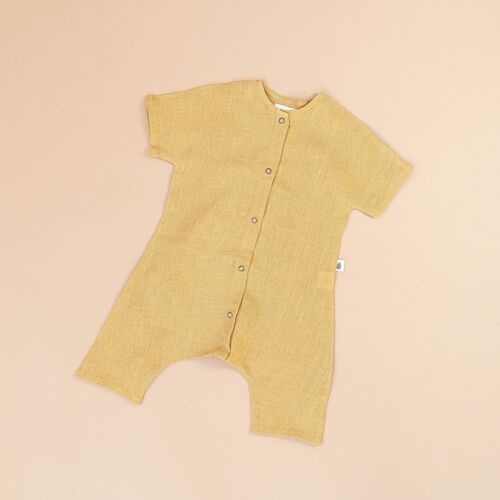 Linen Mustard Playsuit