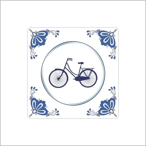 Etiketten – delfts blauw – fiets – 250 stuks