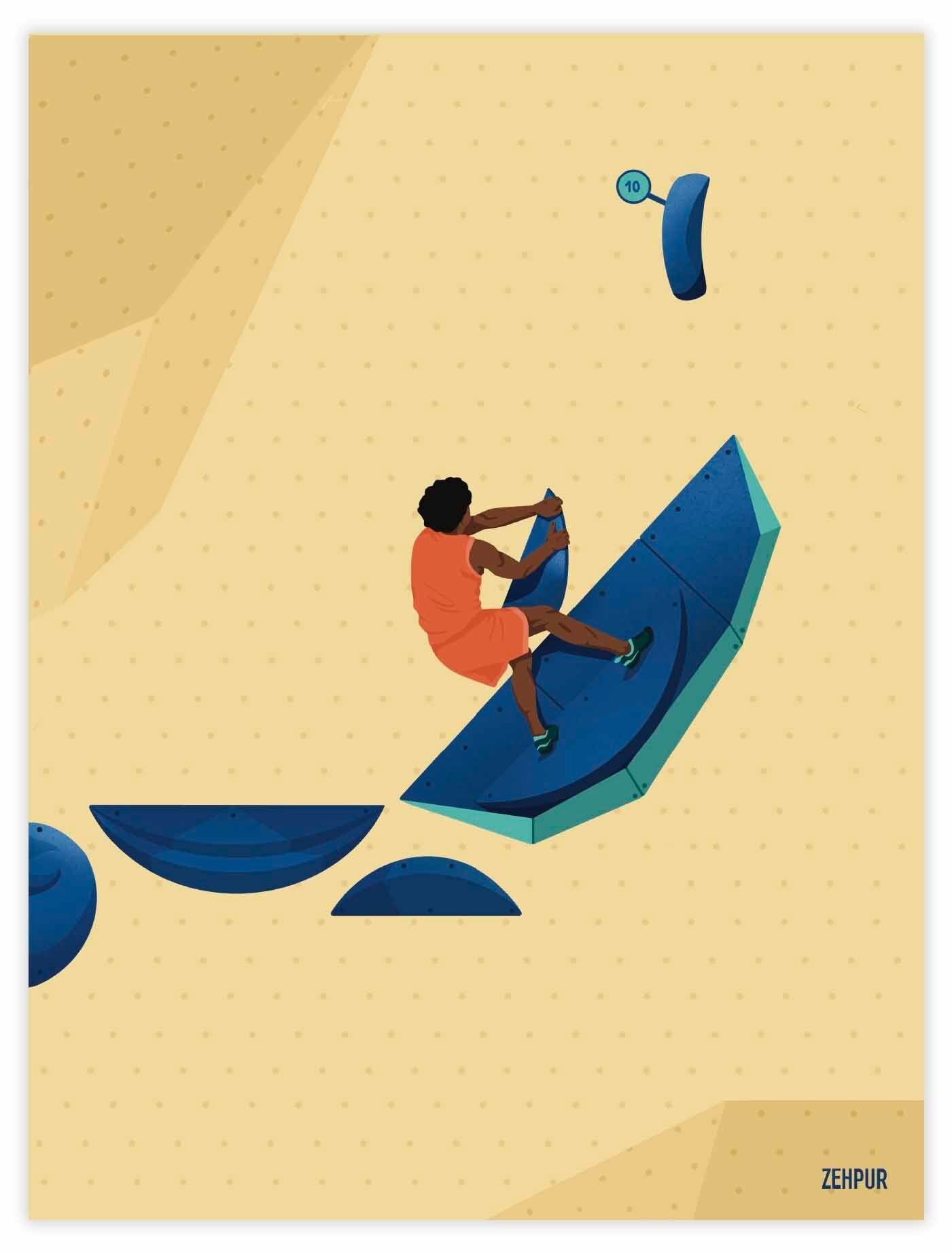 Poster di arrampicata bouldering | Sport passione poster