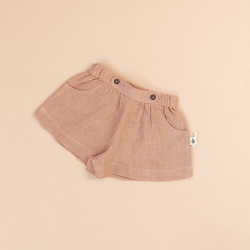 Linen Rust Shorts