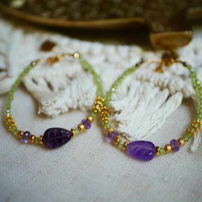 Pulsera Suparna Peridoto y Amatista