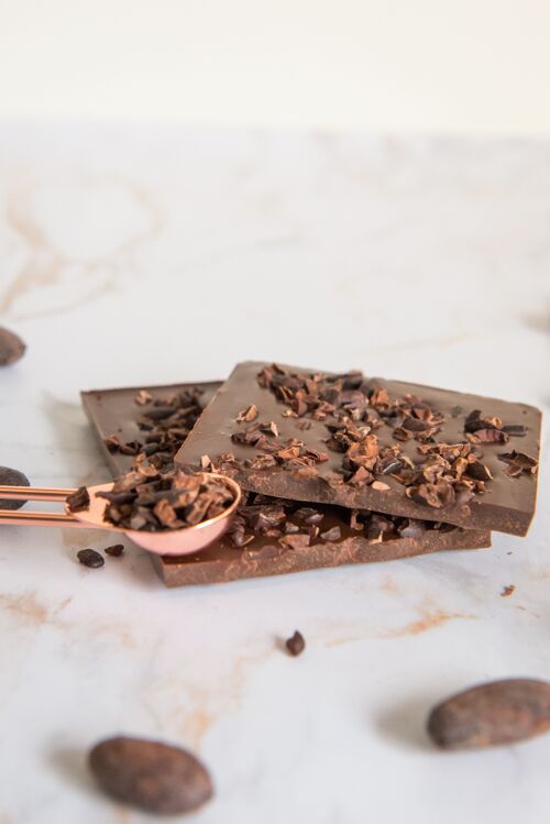 Tablette de Chocolat 70% Eclats de fèves de cacao