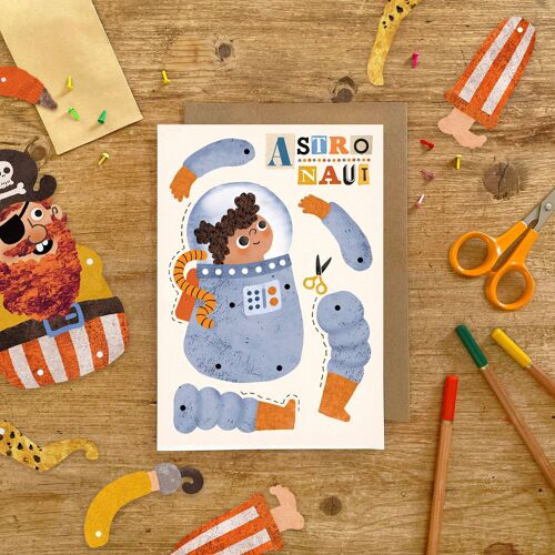 Astronaut Split Pin Puppet Activity Card