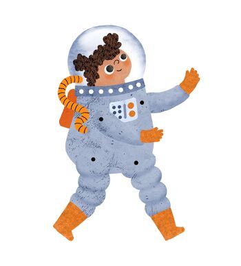 Carte d'activité de marionnette à broches fendues d'astronaute 4