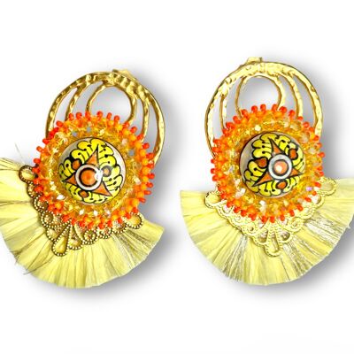 Boucles d'oreilles jaunes Deruta