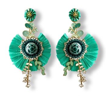 Boucles d'oreilles Deruta vert d'eau