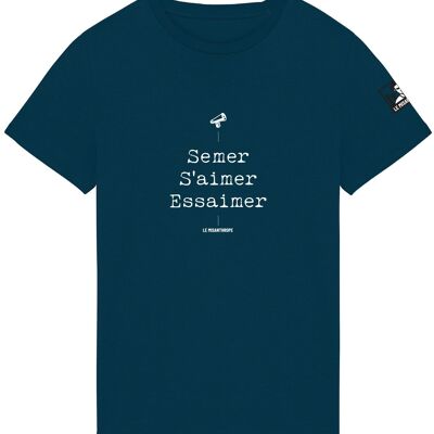 Bio-Aktivisten-T-Shirt „Säen, lieben, schwärmen“