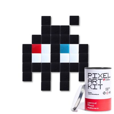 Little Alien(s) Black – Kunstset von Pixel Corner