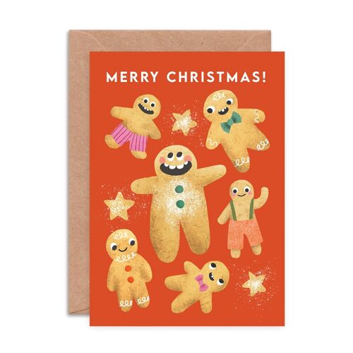 Gingerbread Faces Greeting Card