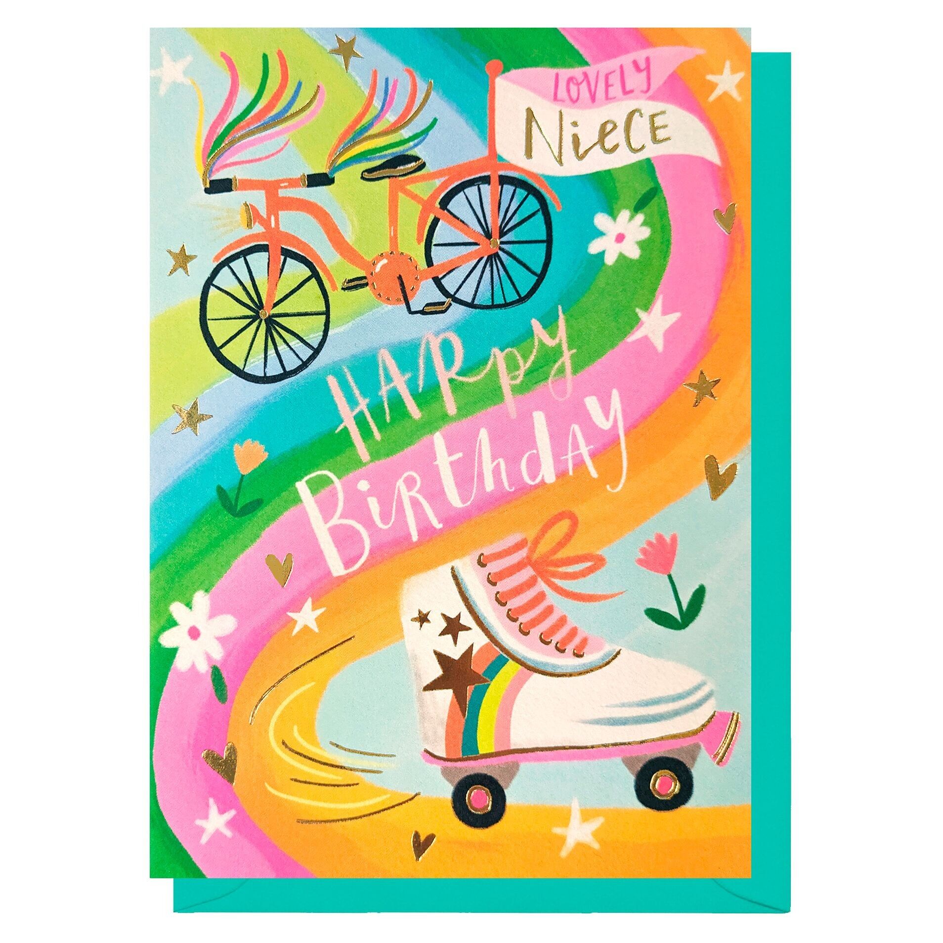 Nipote in bici e sui pattini