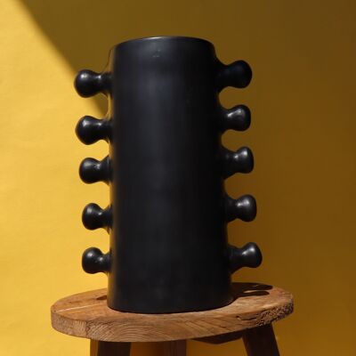 Manico Keramikvase – Schwarz – handwerklich hergestellt