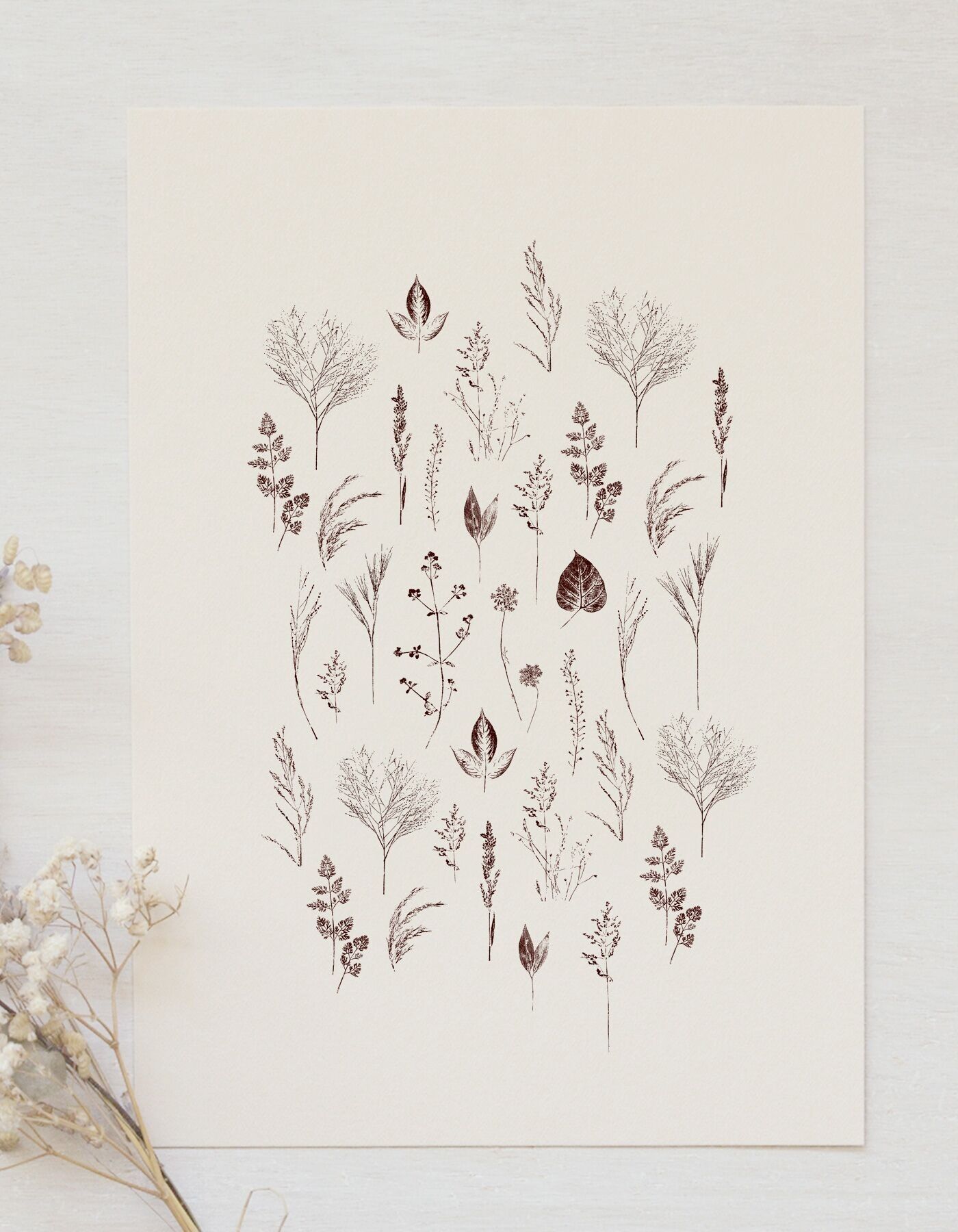 Poster floreale “Garden” • Collezione Empreintes • 2 finiture tra cui scegliere