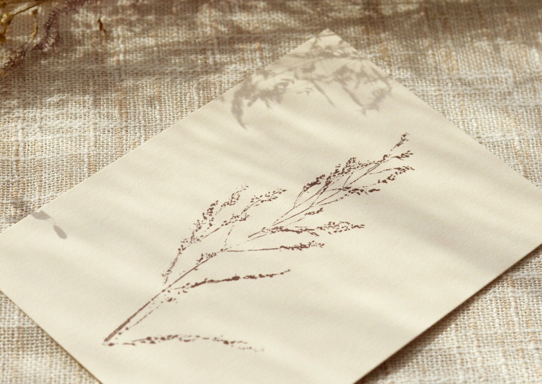 Biglietto floreale “Acetosa dei prati” • Collezione Empreintes • A6 (busta inclusa)