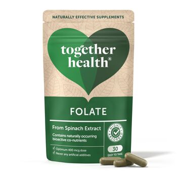 Folate – Alternative naturelle à l'acide folique – 30 Gélules 1