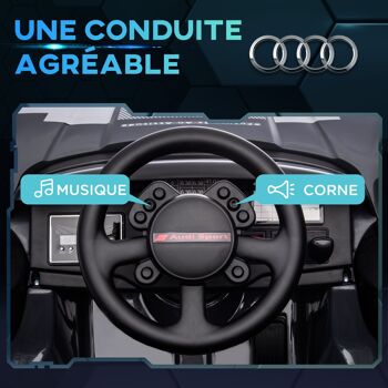 HOMCOM Voiture véhicule électrique enfant 12 V - télécommande parentale fournie - v. max. 5 km/h - effets sonores, lumineux - licence Audi Q e-tron - rouge et noir 4