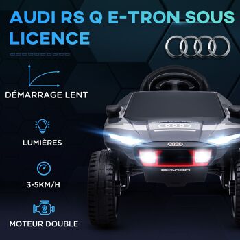 HOMCOM Voiture véhicule électrique enfant 12 V - télécommande parentale fournie - v. max. 5 km/h - effets sonores, lumineux - licence Audi Q e-tron - rouge et noir 7