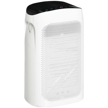 HOMCOM Purificateur d'air HEPA H11, Ioniseur, CADR 210m³/h mode veille silencieux minuterie 3 vitesses 42W - blanc 1