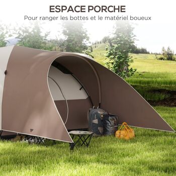 Outsunny Tente de camping familiale 5-6 personnes étanche légère ventilée avec sac de transport, dim. 550L x 300l x 198H cm 3