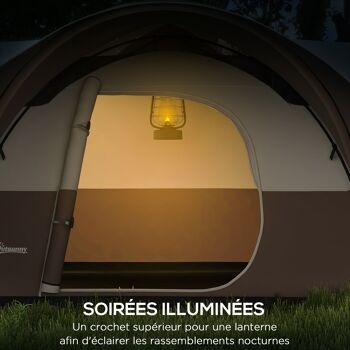 Outsunny Tente de camping familiale 5-6 personnes étanche légère ventilée avec sac de transport, dim. 550L x 300l x 198H cm 7