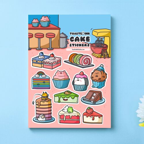 Cake Sticker Sheet | Cute Planner Stickers