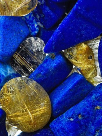 VitaJuwel Ère INSPIRATION | Carafe de pierres précieuses avec lapis-lazuli et quartz rutile 3