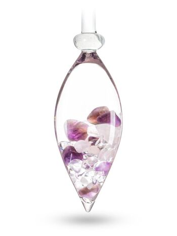 Fiole de pierres précieuses VitaJuwel WELLNESS avec améthyste, quartz rose et cristal de roche 2