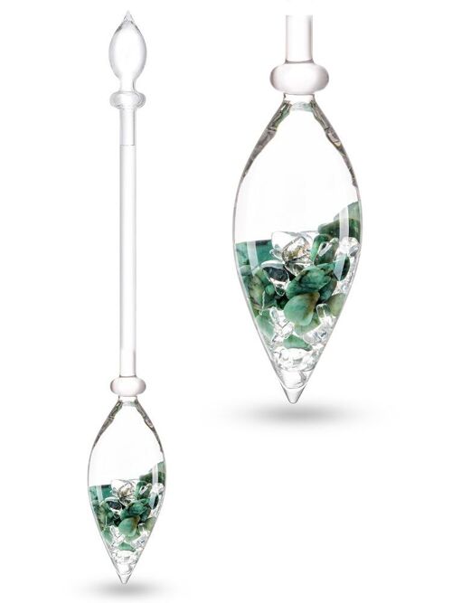 VitaJuwel VITALITY gemstone vial with emerald & rock crystal