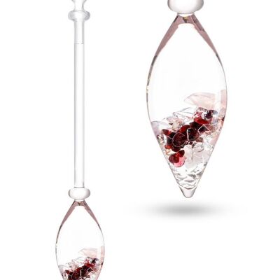 VitaJuwel LOVE gemstone vial with rose quartz, garnet & rock crystal