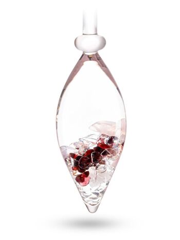 Fiole de pierres précieuses VitaJuwel LOVE avec quartz rose, grenat et cristal de roche 2