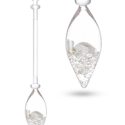 VitaJuwel LUNA gemstone vial with moonstone & rock crystal