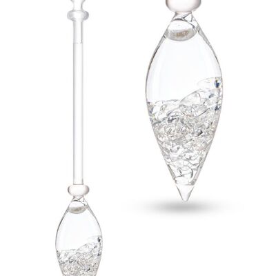 VitaJuwel DIAMONDS fiala di pietre preziose con veri scaglie di diamante (4 ct.) e cristallo di rocca