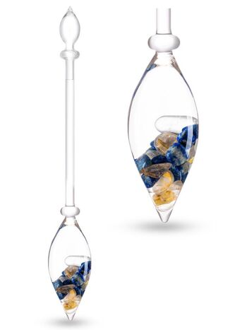 Fiole de pierres précieuses VitaJuwel INSPIRATION avec lapis lazuli et quartz rutile 1