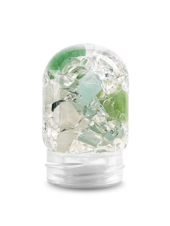 VitaJuwel Sana FLOW bleu océan | Carafe en verre avec pierres précieuses (aigue-marine, aventurine, pierre de lune & cristal de roche) - pour sérénité, créativité & dynamisme 4