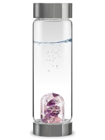 VitaJuwel ViA BIEN-ÊTRE | Bouteille d'eau avec améthyste, quartz rose et cristal de roche pour la relaxation et l'équilibre 1