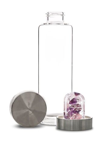 VitaJuwel ViA BIEN-ÊTRE | Bouteille d'eau avec améthyste, quartz rose et cristal de roche pour la relaxation et l'équilibre 2