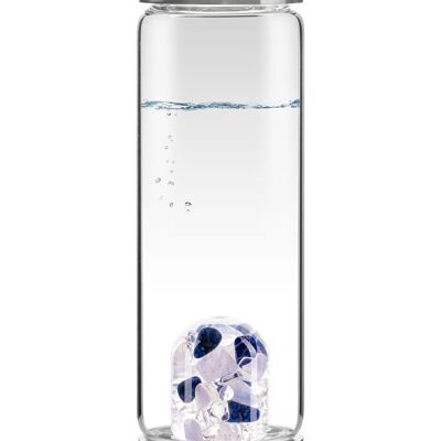 VitaJuwel ViA BALANCE | Water bottle with sodalite, chalcedony & rock crystal for meditation